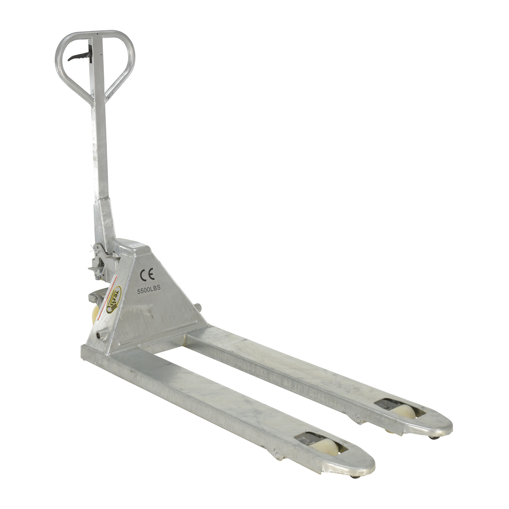 Vestil Galvanized Steel Pallet Truck - 5500-Lb. Capacity, 48in. Fork Length, Model# PM5-2048-S-G